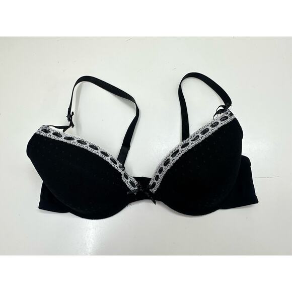 BiJou Intimates Womens Bra 36C Black Lace Padded Adjustable - Picture 1 of 7